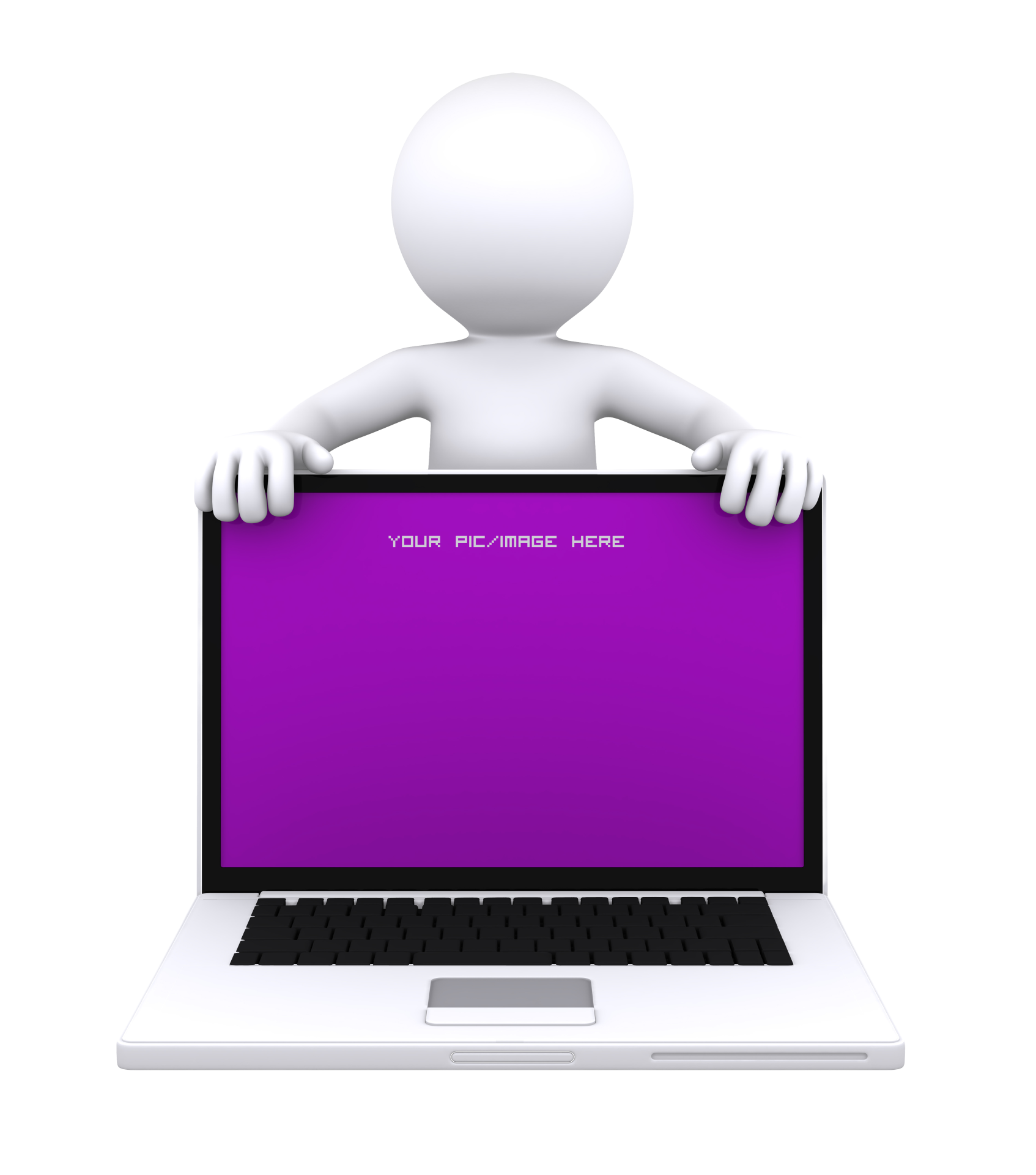 3d character showing laptop with empty screen z1mRLnRO scaled