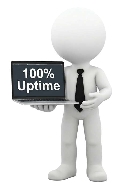 100 percent Uptime Character