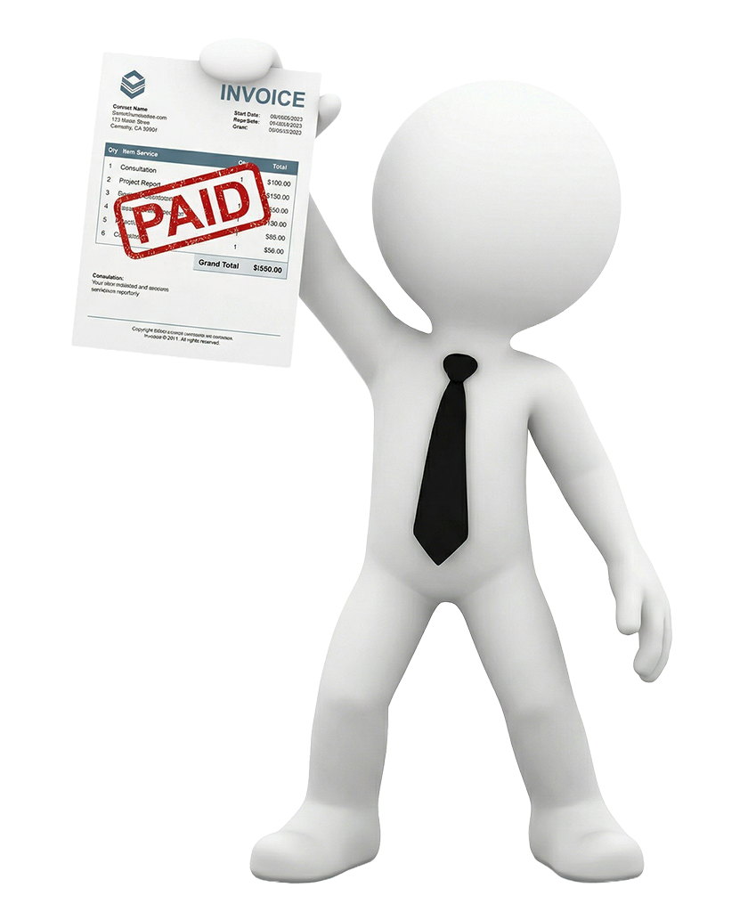 On-site IT Support 11 Paid Invoice Character
