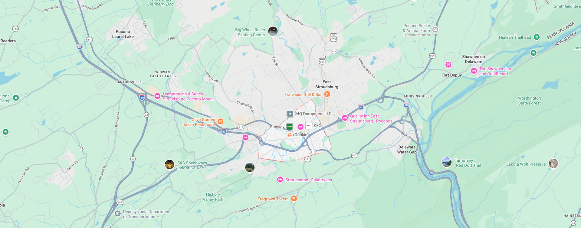 Stroudsburg IT Support 29 Stroudsburg Map